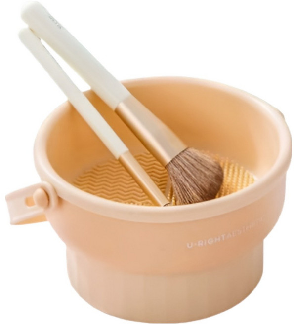 리빙홈디테일 메이크업 브러쉬 세척 건조 수납 3in1 뷰티소품, 1개, 베이지