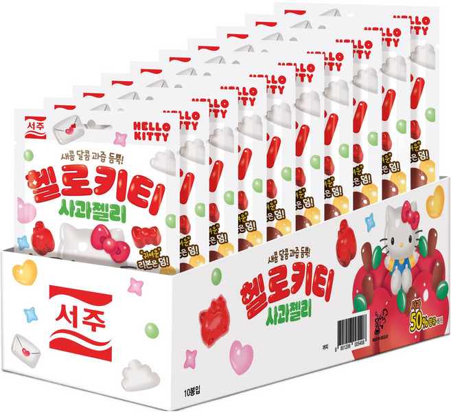 서주 헬로키티 사과젤리, 10개, 43g