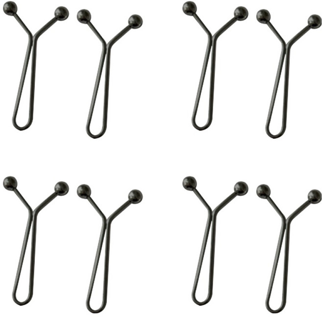 깨비다 허리조절 요술단추 핀 16 x 35 mm, 블랙, 8개