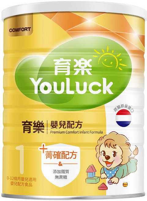 YouLuck 育樂 嬰兒COMFORT菁確配方奶粉 0~12個月, 1罐, 800g