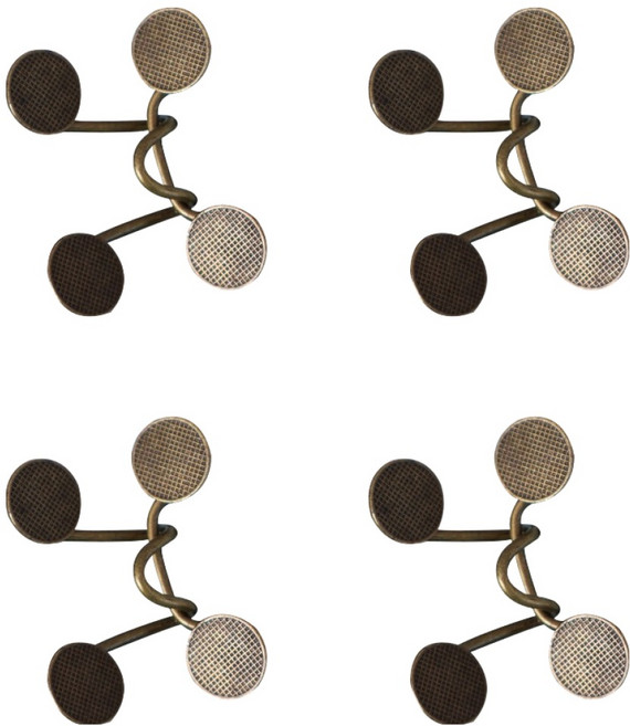 깨비다 허리조절 요술단추 기본 33mm, 브론즈, 4개