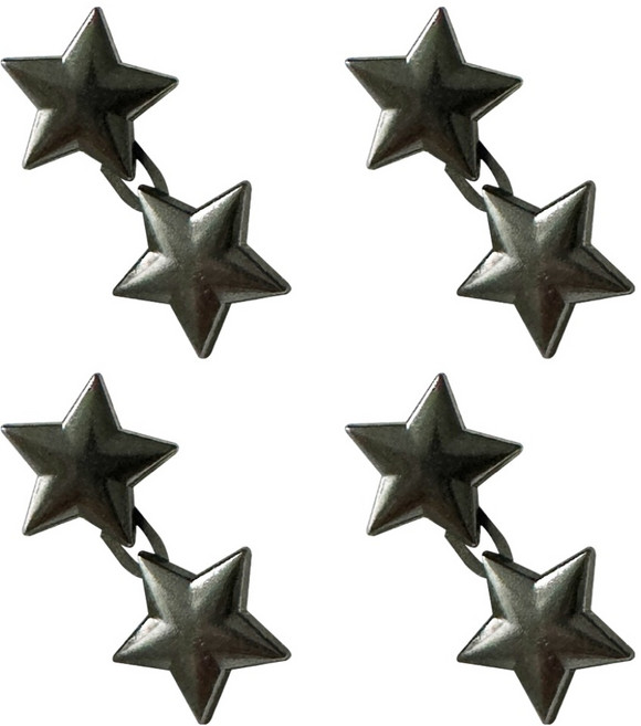 깨비다 허리조절 요술단추 20 x 20 mm 스타, 블랙, 4개