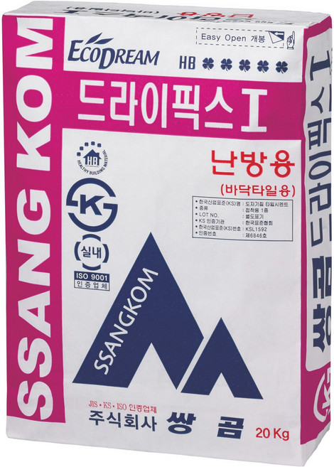 쌍곰 드라이픽스 I 난방용 20kg, 1개