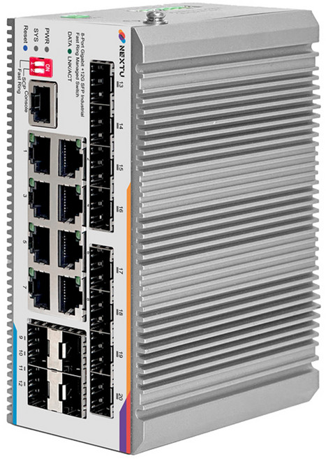 NEXTU Sodore 8埠 12SFP 工業用千兆網管型交換式集線器, 1個, 86416MDTL2