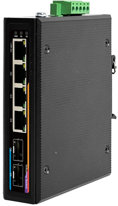 넥스트유 피아문 4포트 TP 2SFP 산업용 기가비트 POE 스위칭허브