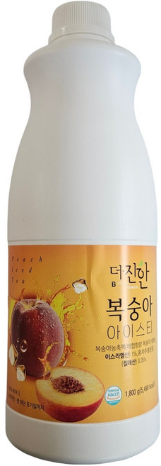 웰파인 더진한 복숭아 아이스티, 1.8kg, 1개