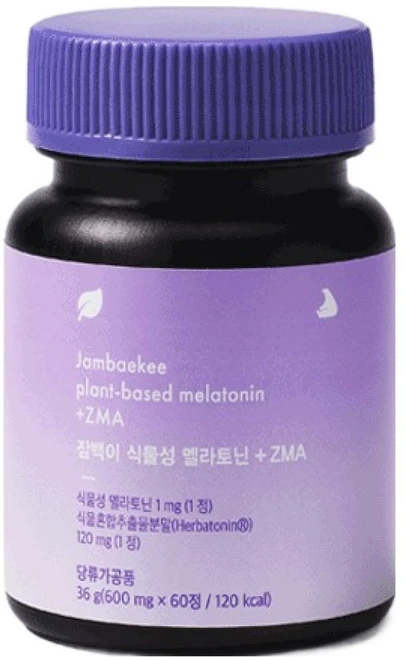 잠백이 식물성 멜라토닌 함유, 60정, 1개 - 쿠팡