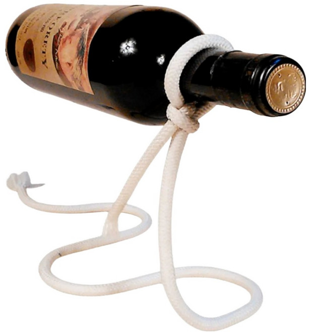 보마리 북유럽 인테리어 와인 거치대, 화이트로프, 1개
