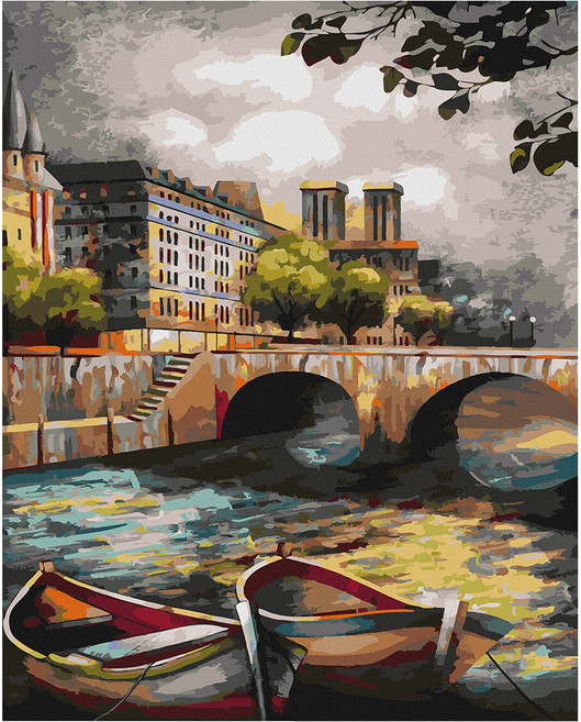 ArtLife 藝術生活 DIY 數字油畫 含框 DT119 50 x 40cm, 多瑙河畔, 1組