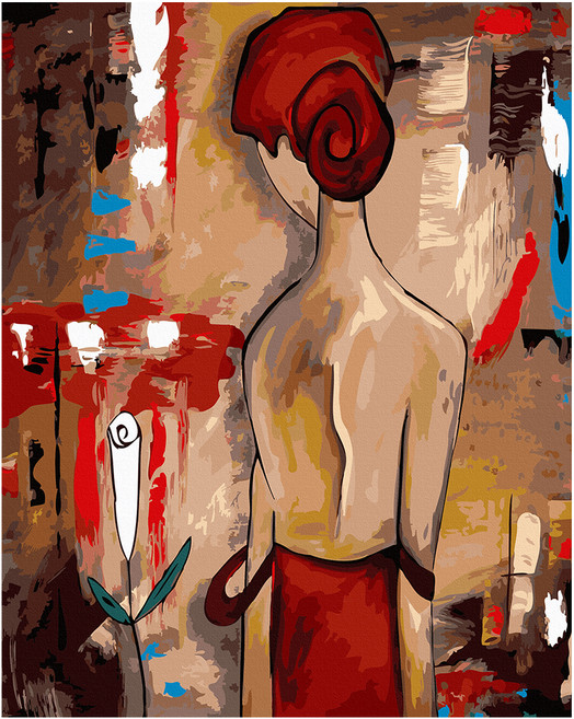 ArtLife 藝術生活 DIY 數字油畫 含框 DT237 50 x 40cm, 女人的背影, 1組