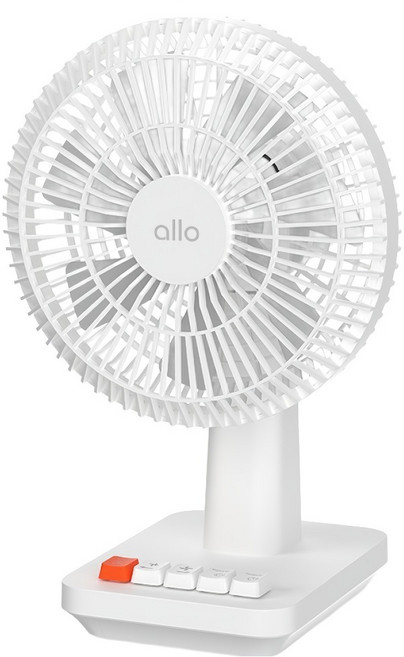 알로코리아 레트로 무선 탁상용 선풍기, F5C, 화이트