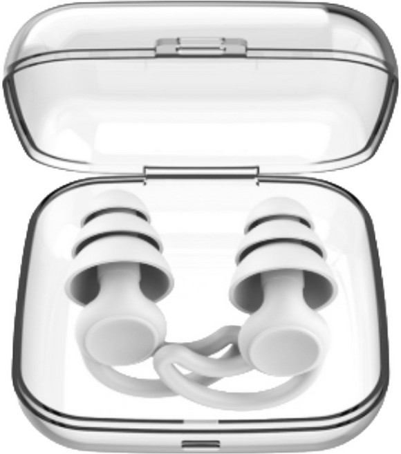 하와잇 소음 차단 수면 귀마개 화이트, 1개, 2개입