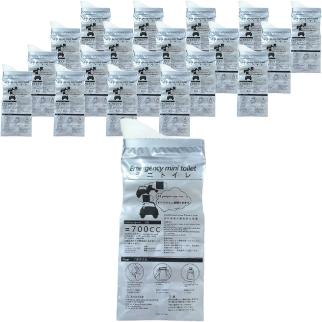 안이네 휴대용 일회용 패드 소변 주머니 700ml, 20개