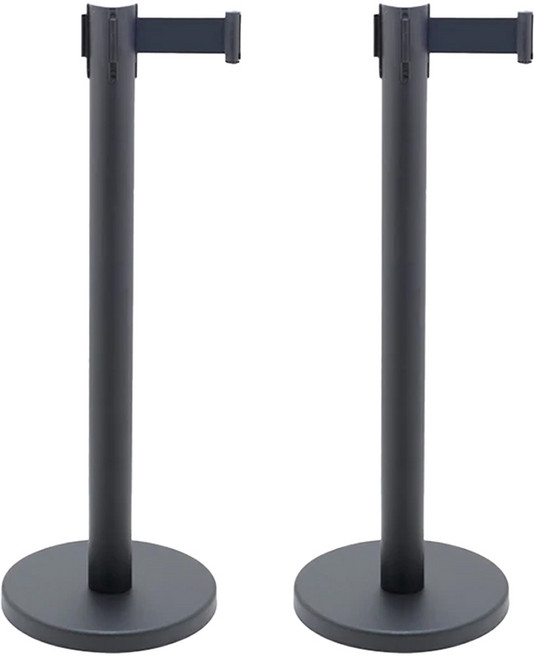 웍스기어 보급형 벨트차단봉 바디 블랙 + 벨트 블랙 3m 세트, 2세트