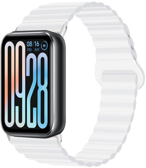 스페이스쉴드 스마트워치 소프트 마그넷 링크 실리콘 스트랩, 세라믹화이트, 1개