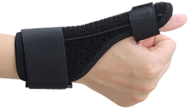 포근상점 손목 아대 엄지손가락 보호대 좌우 통용 블랙, 1개