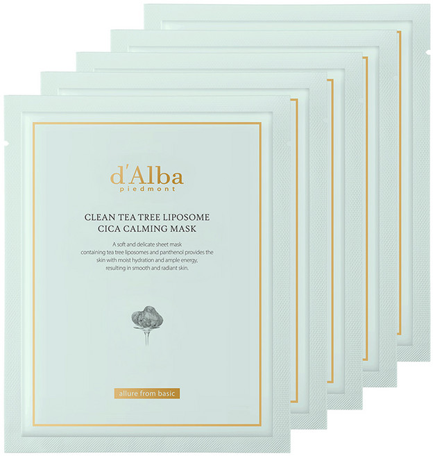 달바 클린 티트리 리포좀 시카 카밍 마스크팩, 5개입, 1개