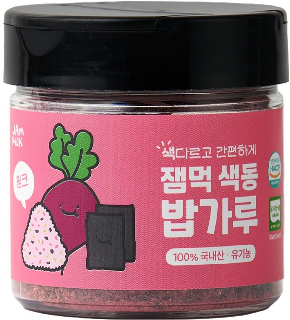 잼먹 아동용 후리가케 색동 밥가루, 핑크, 50g, 1개