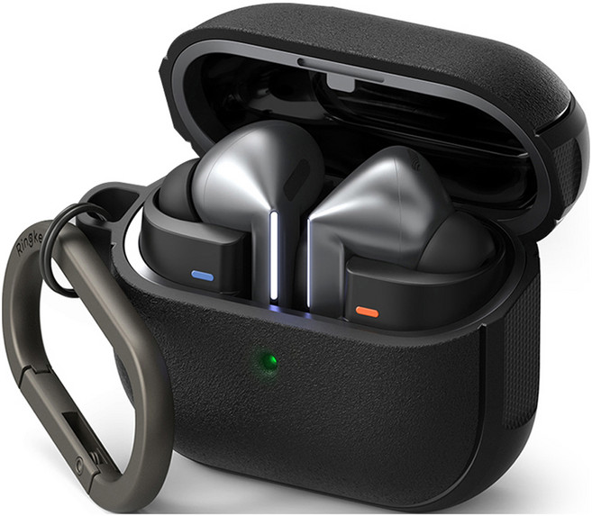 링케 오닉스 맥세이프 마그네틱 케이스, 버즈3 / 버즈3 프로 / 버즈3 FE, 블랙, 1개