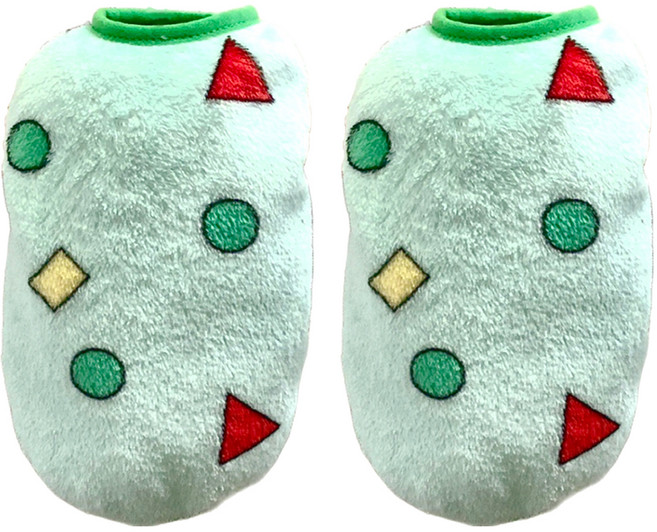 SassyDog 保暖衣 毛絨菱格 2件, 1組, 綠色