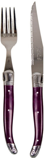 장네론 라귀올 디너 커트러리세트 2p, 바이올렛, 포크 + 나이프, 1세트