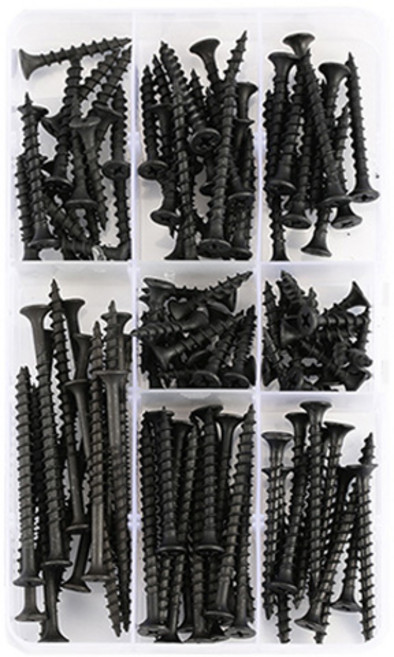 OON 플랫 헤드 나사 피스못 키트 검정 M4, 1세트