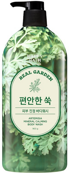 해피바스 리얼가든 바디워시 편안한 쑥, 900g, 1개