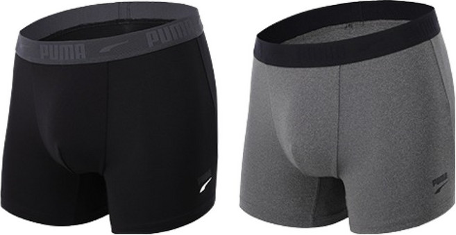 푸마바디웨어 빅사이즈 포함 남성용 통기성 메쉬 드로즈 팬티 2종 세트