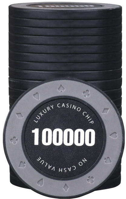 AAHM 16G 엣지 포커칩 100000, 블랙, 25개