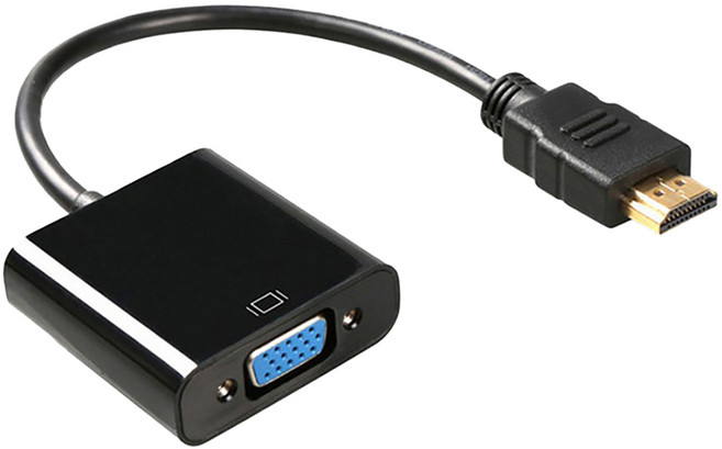 808 HDMI to VGA RGB 컨버터 케이블 변환 젠더, 1개, 블랙