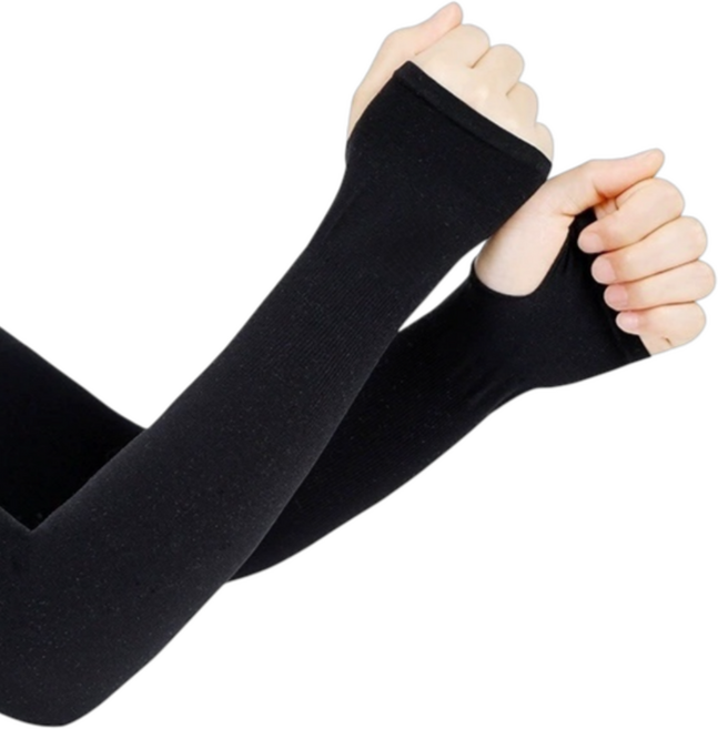 HnEx 아이스 방수 손등 쿨토시 2p, 블랙, 1개