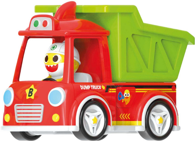 핑크퐁 아기상어 미니 중장비 덤프트럭 90 x 85 x 60 mm, 혼합색상, 1개