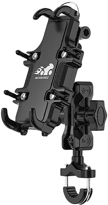 MOTOBUBBLE 八爪機車減震手機支架 新款 U型車把款, 黑色, 單一商品