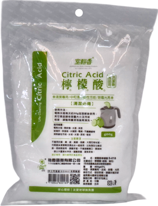 室翲香 檸檬酸 S-018, 1包, 400g