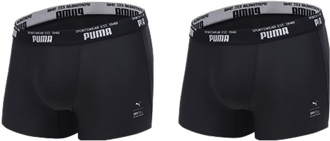 푸마바디웨어 빅사이즈 포함 남성용 에어 경량 드로즈 팬티 2종 세트