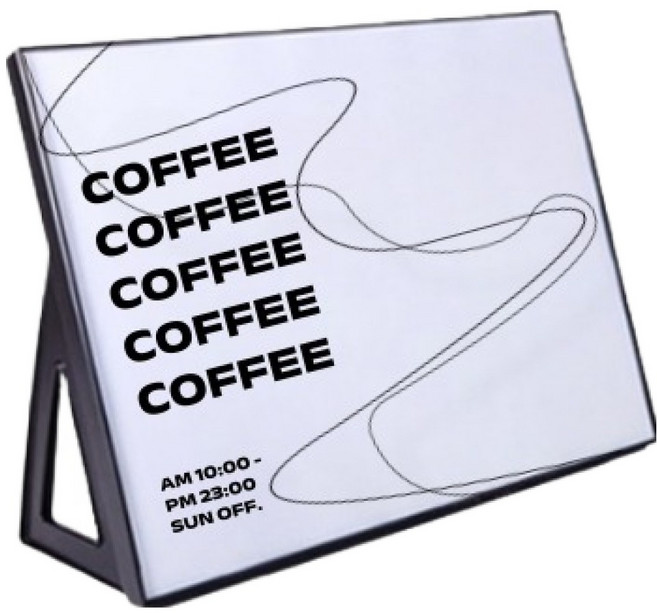 리야홈 액자형 아크릴꽂이 블랙, 1개