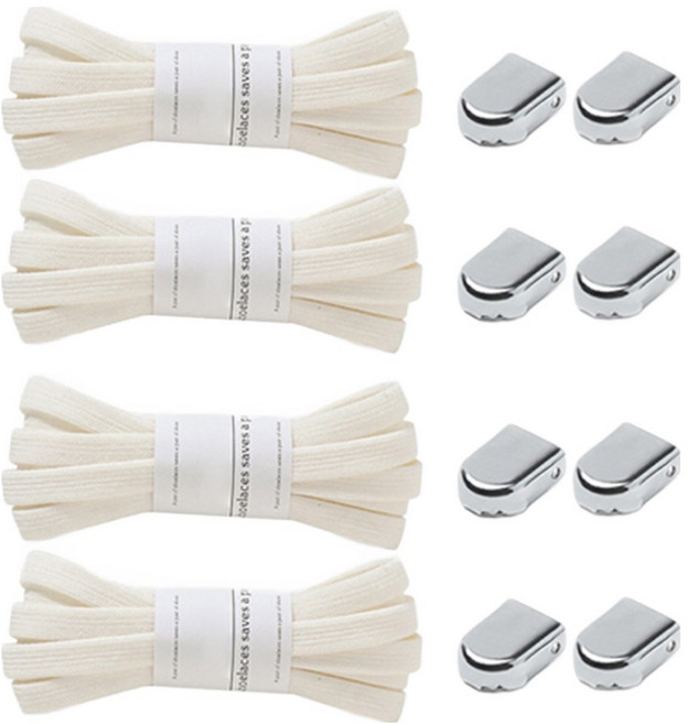 엘쏘 간편한 매듭없는 스판 탄성 버클 신발끈