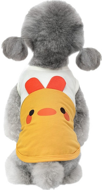 강아지 사랑과 우정 민소매 티셔츠, 옐로우, 1개