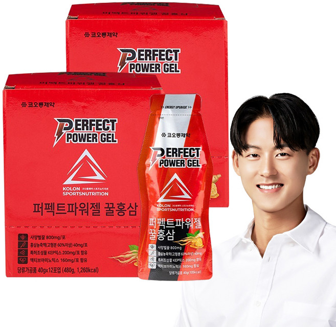 코오롱제약 NEW 퍼펙트파워젤 꿀홍삼 12p, 1개, 480g