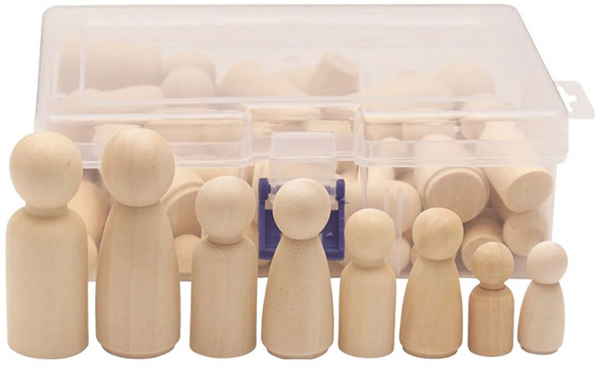 코히모 색칠공예 목각인형 만들기 50p 5W0121, 1세트