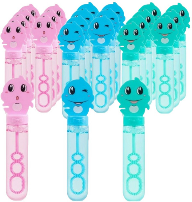 퍼줌 센스만점 돌고래 비눗방울 3종 x 8p 세트, 분홍, 파랑, 민트, 1세트