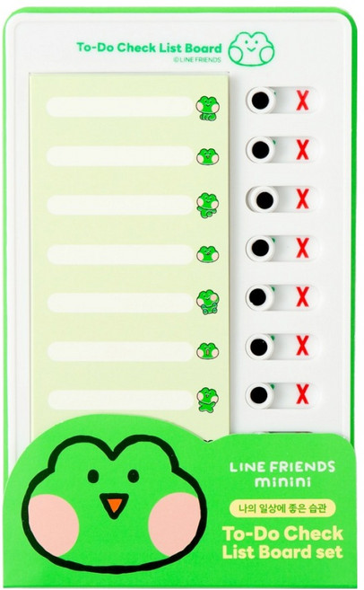 라인프렌즈 미니니 레니니 투두체크리스트보드, 혼합색상, 1개, 10매