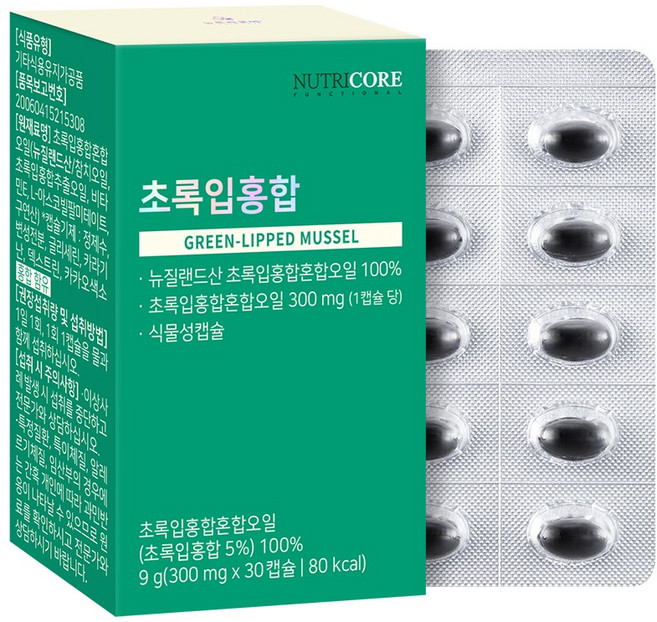 뉴트리코어 초록입 홍합 9g, 1개, 30정