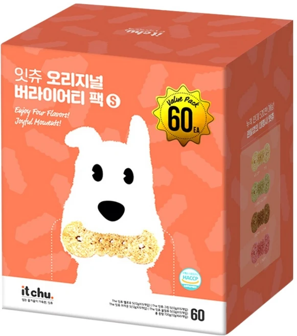잇츄 강아지 오리지널 버라이어티 팩 덴탈껌 S 4종 x 15p, 옐로우 + 그린 + 브라운 + 꿀잠츄, 720g, 1개 - 쿠팡