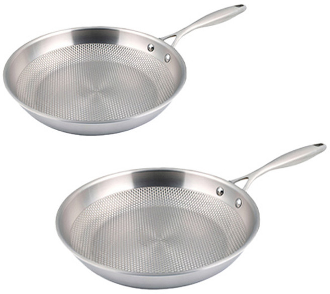 리빙글로리 인덕션 마스터스타 통5중 프라이팬 세트 2개, 1세트, 프라이팬 24cm + 26cm