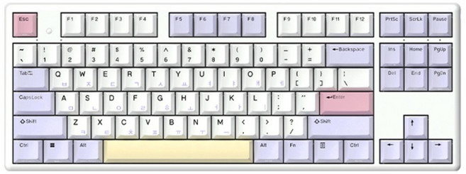 한성컴퓨터 염료승화 8K 유무선 텐키리스 키보드, Purple Heart, GK893B PRO, 무접점