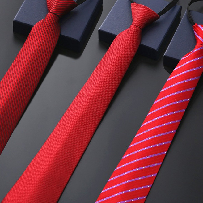 남성용 조인메이드 정장 지퍼 자동 넥타이 3종 세트