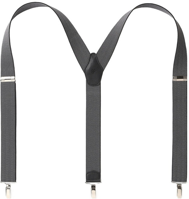 BLANC FLEUR 男士時尚素色基本款吊帶 + 高級硬殼盒套組