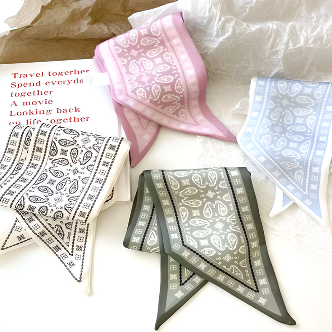 쏘앤영 우아한 사계절 고급 쁘띠 데일리 스카프 4종 세트