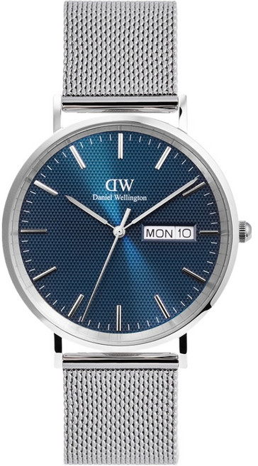 다니엘웰링턴 CLASSIC DAY DISPLAY STERLING ARCTIC 데이데이트 청판 메탈시계